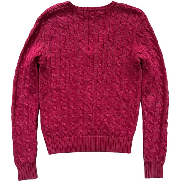 Ralph Lauren Women's Red Cable Knit Sweater - Picture 3 of 6